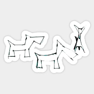 White dogs Sticker